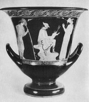 Кратер с изображением Гермеса и младенца Диониса