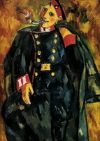Курящий солдат (М.Ф. Ларионов, 1910 г.)