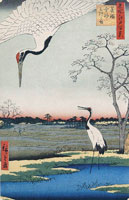Журавли (Японская гравюра укиё-э)