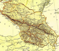 Карта Закавказья и Северного Кавказа (1882 г.)